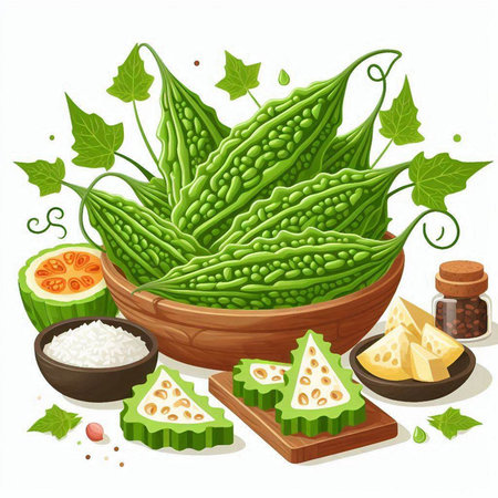 Bitter melon, bitter gourd, bitter melon, bitter melon, bitter melon, bitter gourd, bitter melon, bitter melon, bitter melon, bitter melon, bitter melon, bitter gourd, bitter melon, bitter melon, bitter gourd, bitter melon, bitter melon, bitter gourdのイラスト素材