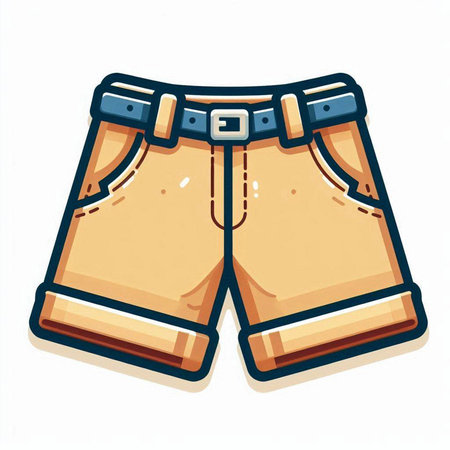 Shorts isolated on white background. Vector illustration. Eps 10.のイラスト素材