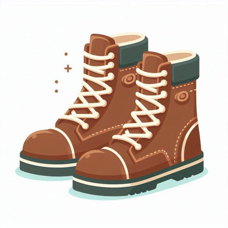 Winter boots isolated on white background. Vector illustration. Eps 10.のイラスト素材