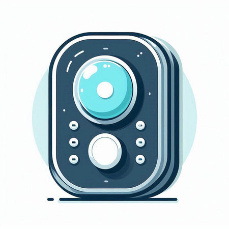 Speaker icon on white background. Vector illustration in flat style.のイラスト素材