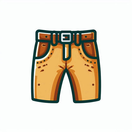 Vector illustration of shorts in cartoon style. Isolated on white background.のイラスト素材