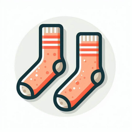 Pair of socks icon. Vector illustration in a flat style.のイラスト素材