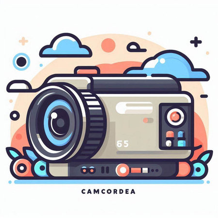 Camera vector illustration. Modern flat design concept for web and mobile website development.のイラスト素材