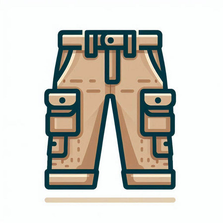 Jeans shorts icon. Isolated on white background. Vector illustration.のイラスト素材