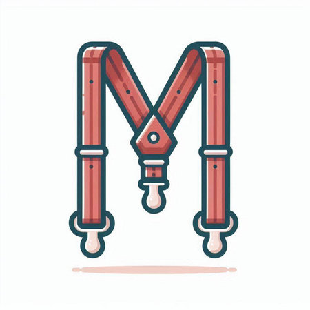 letter M of the alphabet. vector illustration. flat design style.のイラスト素材