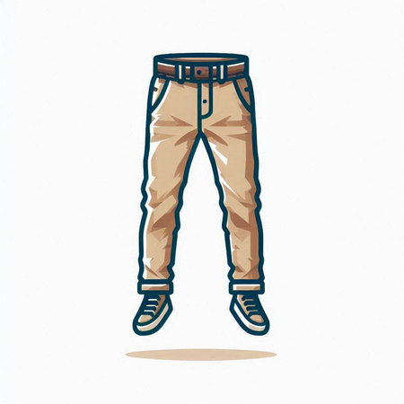 Jeans trousers isolated on white background. Vector illustration. Eps 10.のイラスト素材