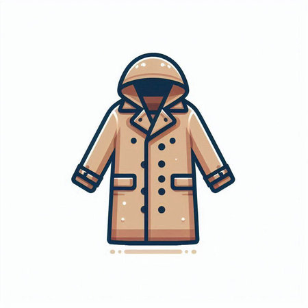 Winter coat icon. Flat illustration of winter coat icon for web designのイラスト素材