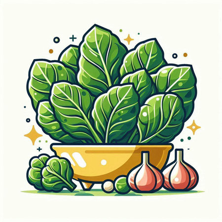 Vegetables in a bowl. Vector illustration. Vegetarian food.のイラスト素材