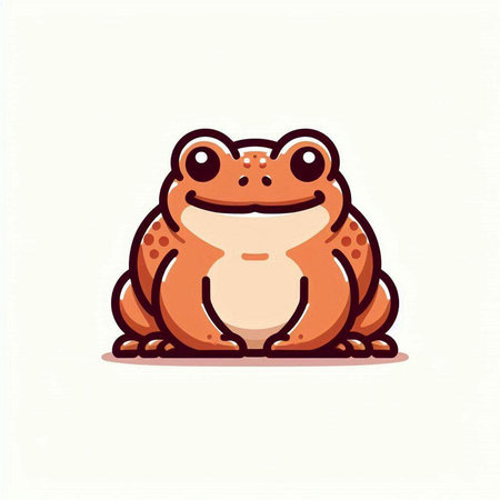 Cute cartoon frog. Vector illustration. Isolated on white background.のイラスト素材