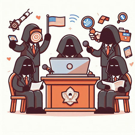 Illustration of a group of business people working together in the officeのイラスト素材