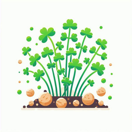 Green sprouts isolated on white background. Vector illustration for your designのイラスト素材