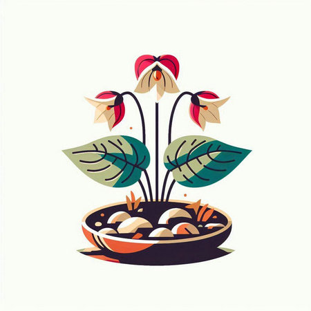 Dumplings in a bowl. Vector illustration of a flat design.のイラスト素材