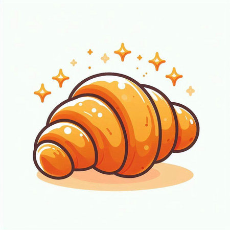 Croissant icon. Vector illustration of a croissant.のイラスト素材
