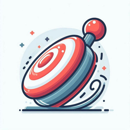 Funny flying saucer. Vector illustration in flat cartoon style.のイラスト素材