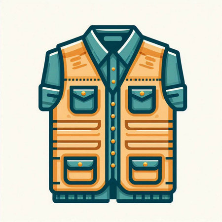 Vector illustration of work clothes. Isolated on a white background.のイラスト素材