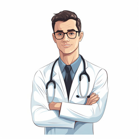 cute pink and blue flowers in watercolor style on white backgroundのイラスト素材