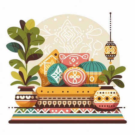 Vector illustration of Happy Makar Sankranti greeting card.のイラスト素材