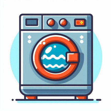Washing machine icon. Washing machine icon. Vector illustration.のイラスト素材