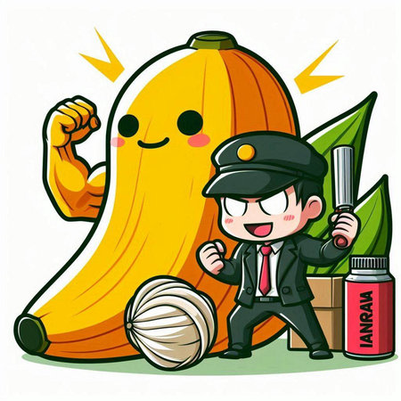 Cute bunny sitting on the grass. Vector illustration in flat style.のイラスト素材