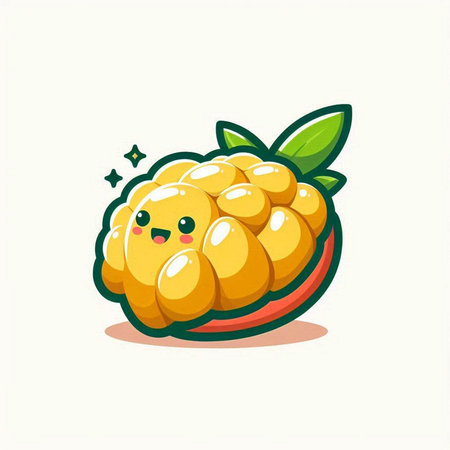 Cute kawaii sweet corn character. Vector illustration isolated on white background.のイラスト素材