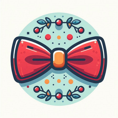 Illustration of a bow tie. Vector illustration of a bow tie.のイラスト素材