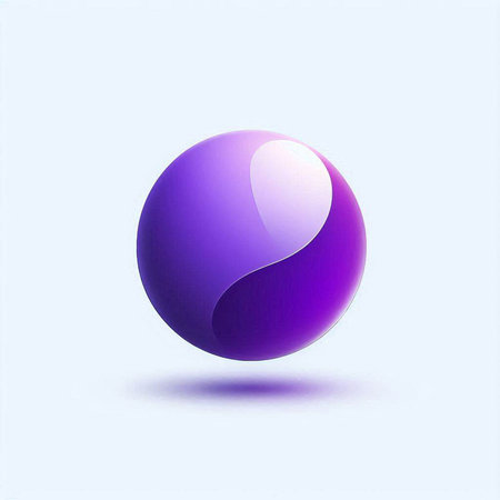 abstract 3d ball on a blue background, vector illustration.のイラスト素材