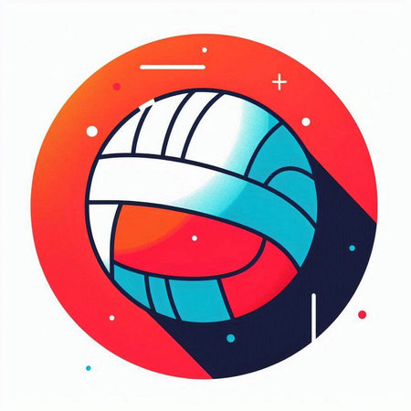 Volleyball icon. Volleyball ball icon. Vector illustrationのイラスト素材