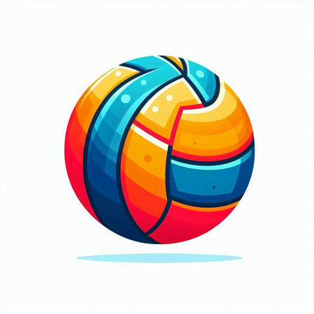 Colorful beach ball icon isolated on white background. Vector illustration.のイラスト素材