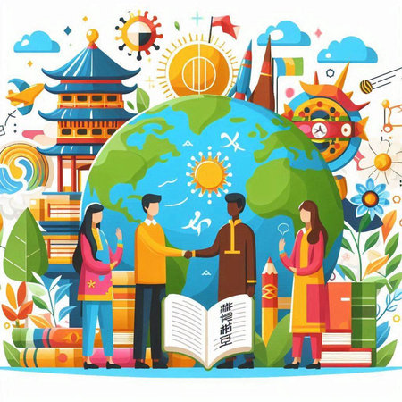 Vector illustration of World Tourism Day. People traveling around the world.のイラスト素材