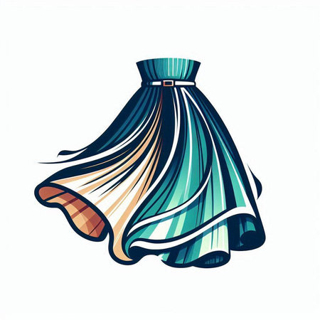 Vector illustration of a skirt. Isolated on a white background.のイラスト素材