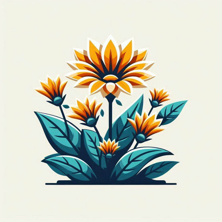 Vector illustration of a bouquet of daisies on a light backgroundのイラスト素材