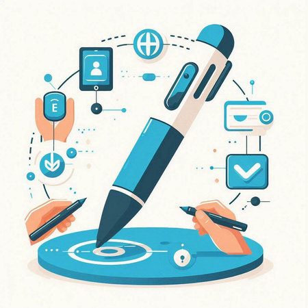 Modern flat design vector illustration concepts for online education, training, e-learning.のイラスト素材