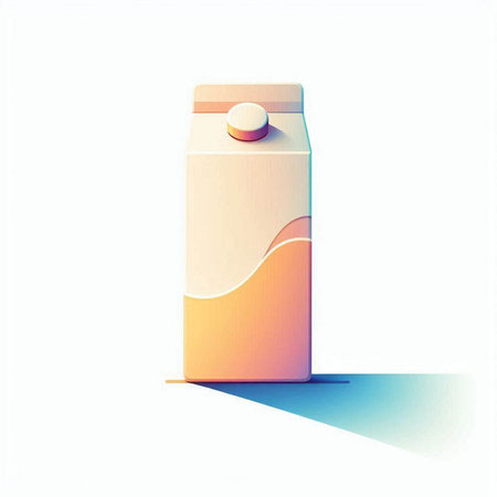 Milk in a glass bottle on white background. Vector illustration.のイラスト素材