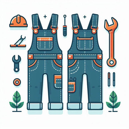 Set of construction and repair tools. Vector illustration in flat style.のイラスト素材