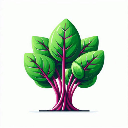 Beetroot plant isolated on a white background. Vector illustration.のイラスト素材
