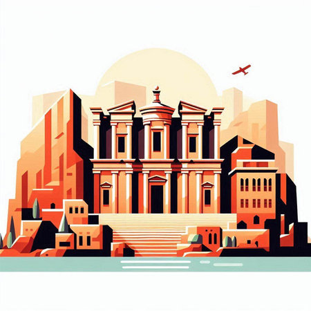 Vector illustration of the famous St. Paul's Cathedral in London.のイラスト素材