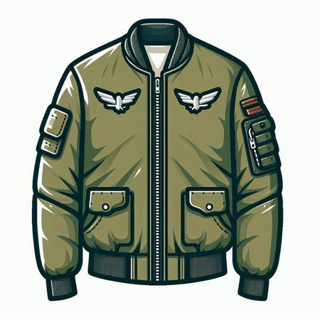 Vector illustration of a men's jacket in the form of a bird.のイラスト素材
