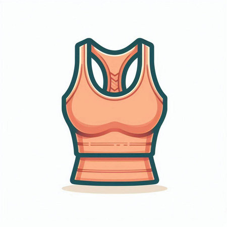 Women's tank top. Vector illustration. Isolated on white background.のイラスト素材