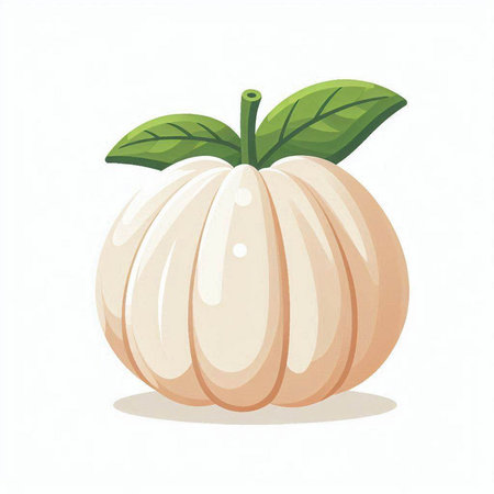 Pumpkin on a white background. Vector illustration of a flat design.のイラスト素材