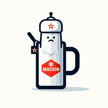 Coffee mug with thermometer. Vector illustration in flat styleのイラスト素材