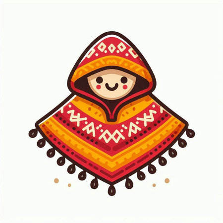 Matryoshka. Traditional Russian folk costume. Vector illustration.のイラスト素材