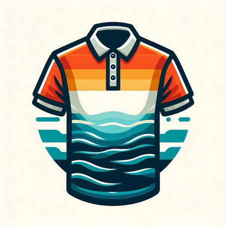 Colorful polo shirt design, vector illustration eps 10.のイラスト素材