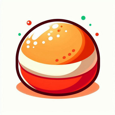 Illustration of a hamburger on a white background, vector illustrationのイラスト素材