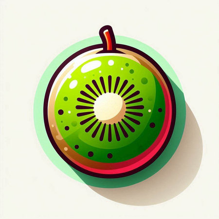 Kiwi fruit icon, vector illustration. Flat design style.のイラスト素材