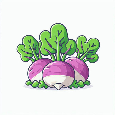 Radish vector illustration isolated on white background. Radish vegetable iconのイラスト素材