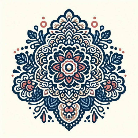 Ornament beautiful card with mandala. Geometric circle element made in vectorのイラスト素材