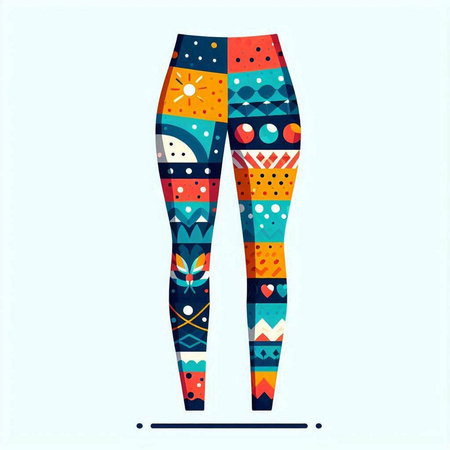 Fashion illustration of women's leggings. Vector illustration.のイラスト素材