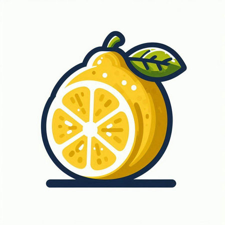 Lemon icon isolated on white background. Vector illustration for your designのイラスト素材