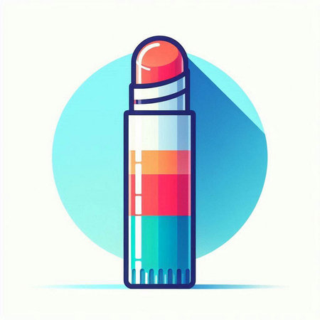 Vector illustration of a lipstick in a flat style. Vector illustration.のイラスト素材