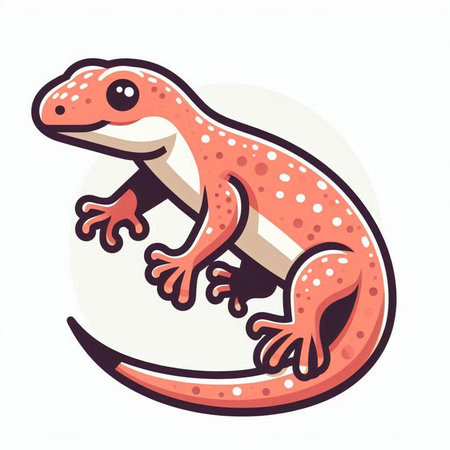 Lizard isolated on white background. Vector illustration. Eps 10.のイラスト素材